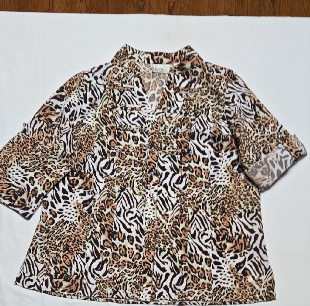 Leopard Print Women's Blouse